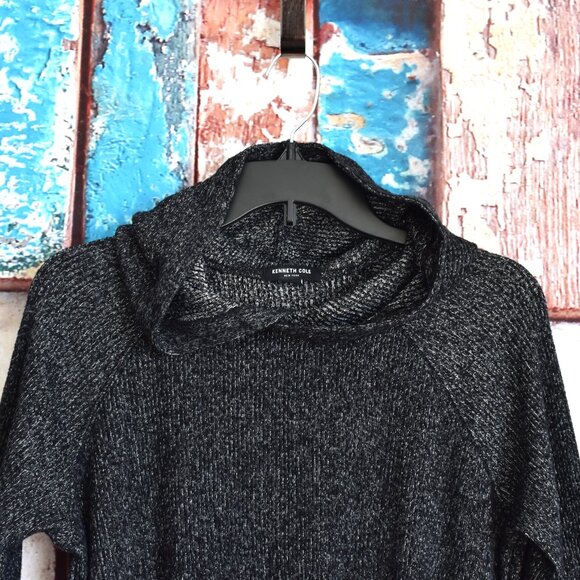 Women's KENNETH COLE Pullover Hoodie Long Sleeve LARGE Charcoal Gray - Picture 2 of 9